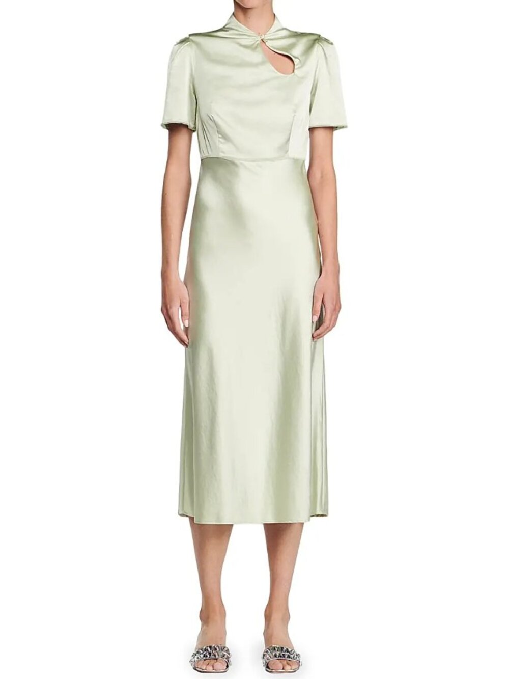 Sandro Pastel Green Midi Dress FR 34/US 2 $490 MSRP